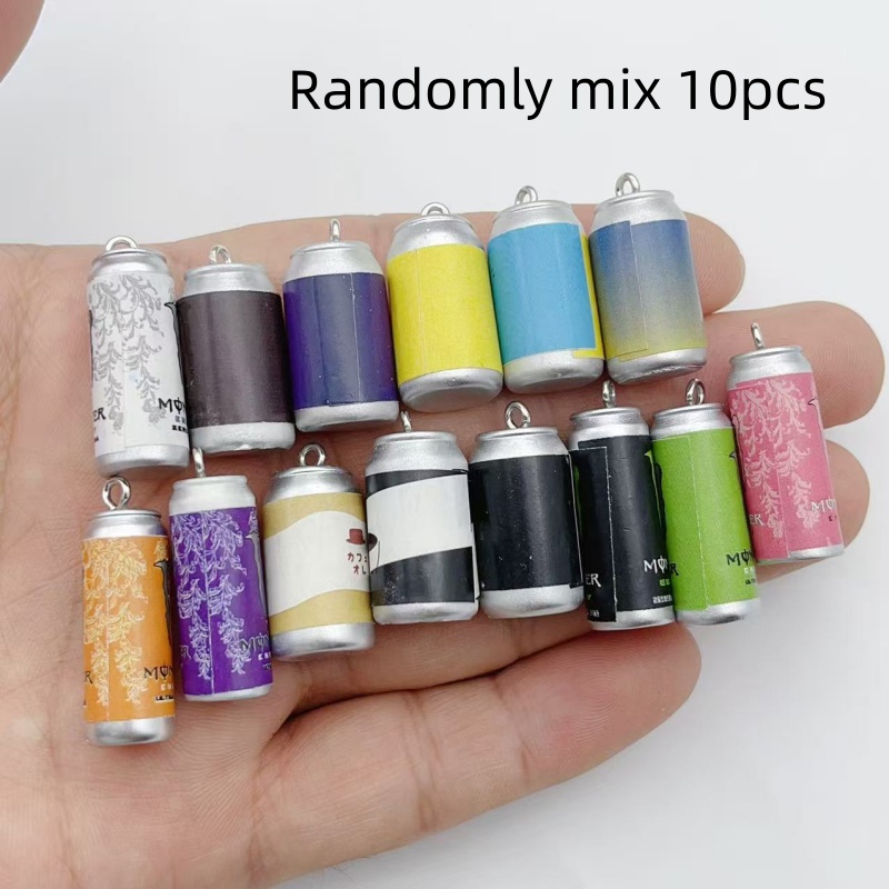 Resin Art Hanging - 10Pcs Mini Simulation Beverage Can Resin