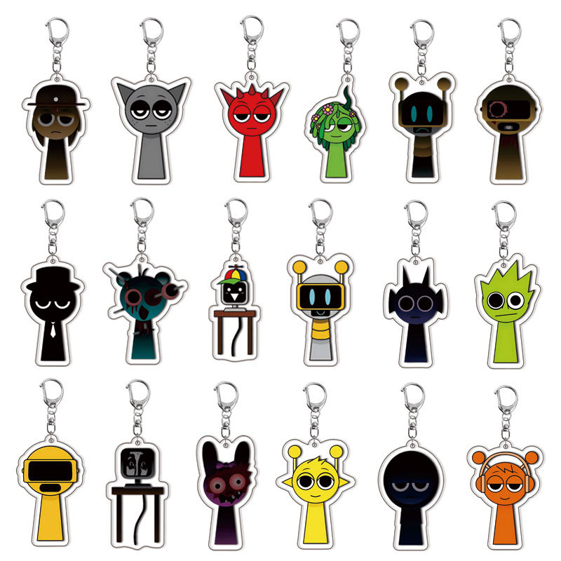 Resin Art Hanging - Incredibox Sprunky Beats Rhythm Crew Keyring