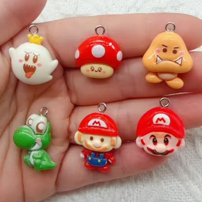 Resin Art Hanging - 10pcs resin cartoon pendant, DIY jewelry