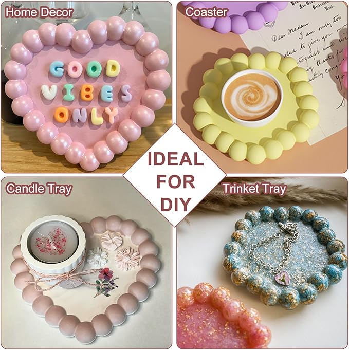 Bubble Resin Tray Silicone Mol - огляд і ціна Coaster Mold Square