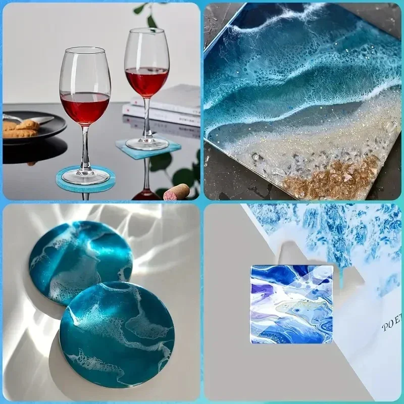 5Pcs/Set DlY Epoxy Resin Cup C - огляд і ціна Coaster Mold Square