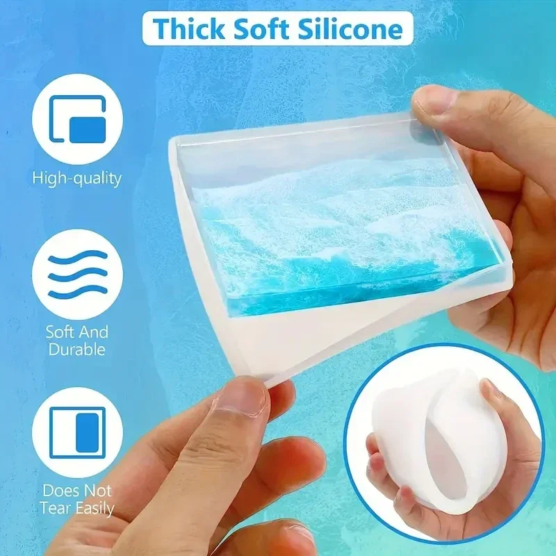 5Pcs/Set DlY Epoxy Resin Cup C - огляд і ціна Coaster Mold Square