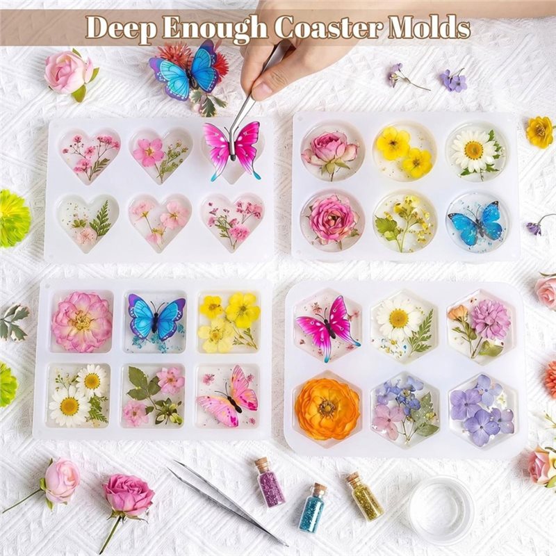 FYBL-Resin Molds 4 Inch Round  - огляд і ціна Coaster Mold Square