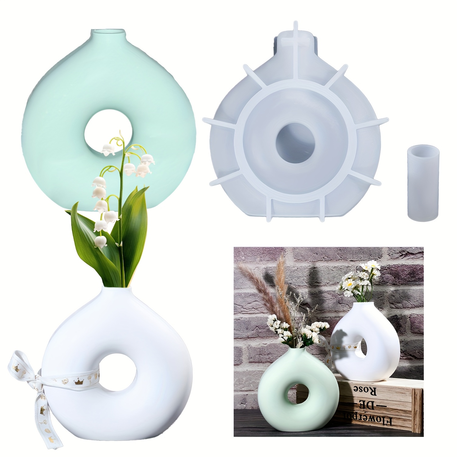 1 DIY Round Vase Silicone Moul - огляд і ціна Resin Art Price