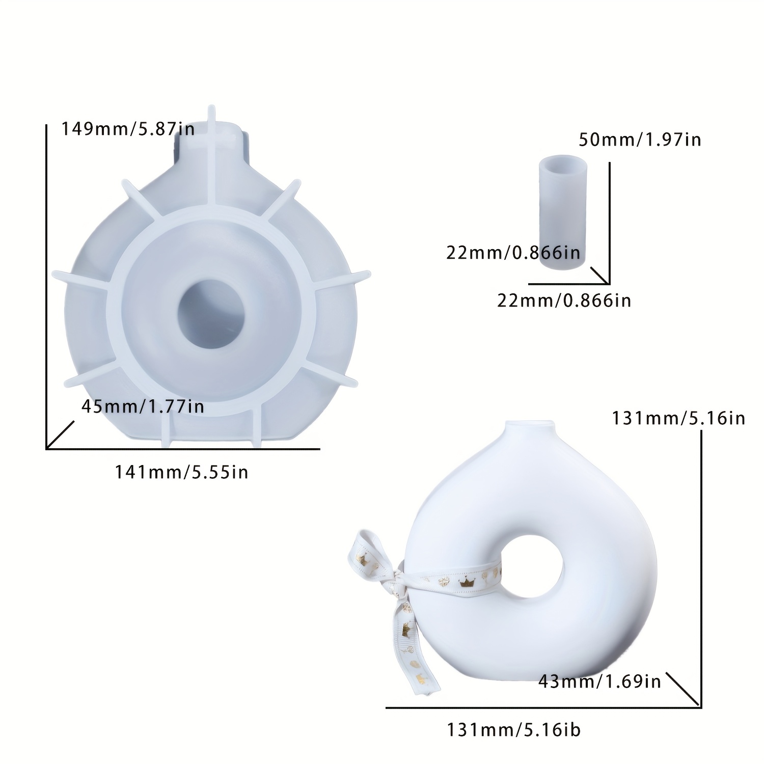 1 DIY Round Vase Silicone Moul - огляд і ціна Resin Art Price