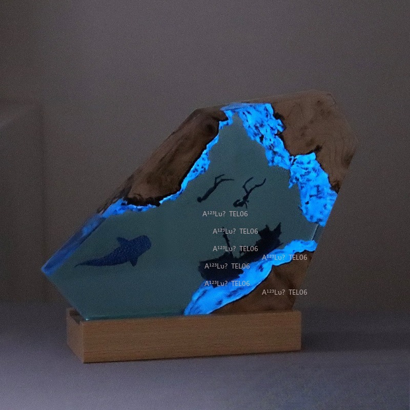 Wood Resin Night Light Ocean A - огляд і ціна Resin Art Ocean