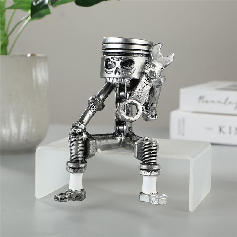 AC76-Handmade Piston Man Skull - огляд і ціна Resin Art Use