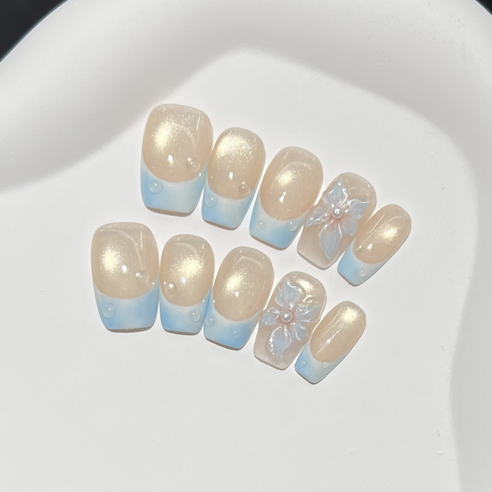 10pcs French Blue Glossy Flora - огляд і ціна Resin Art Use