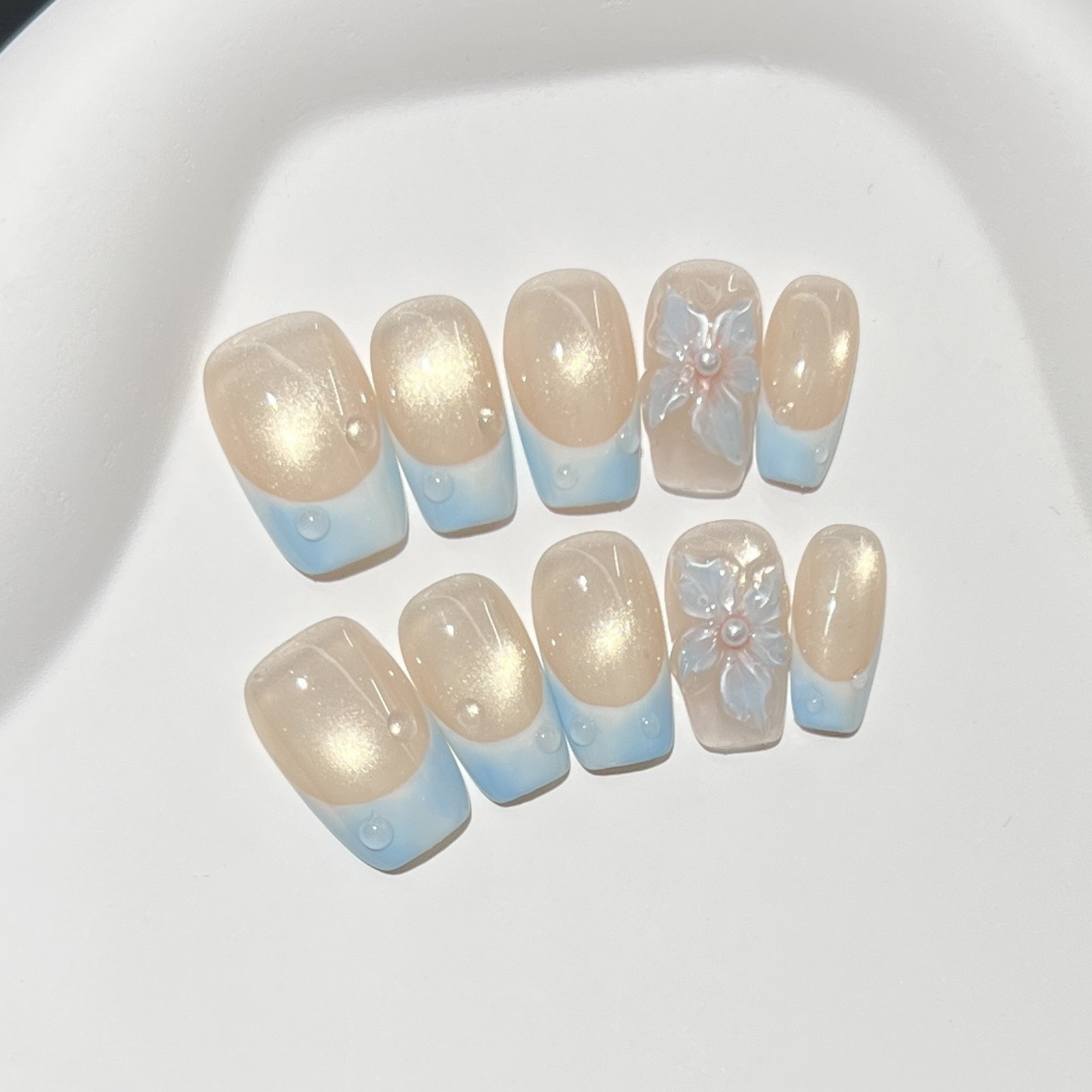 10pcs French Blue Glossy Flora - огляд і ціна Resin Art Use