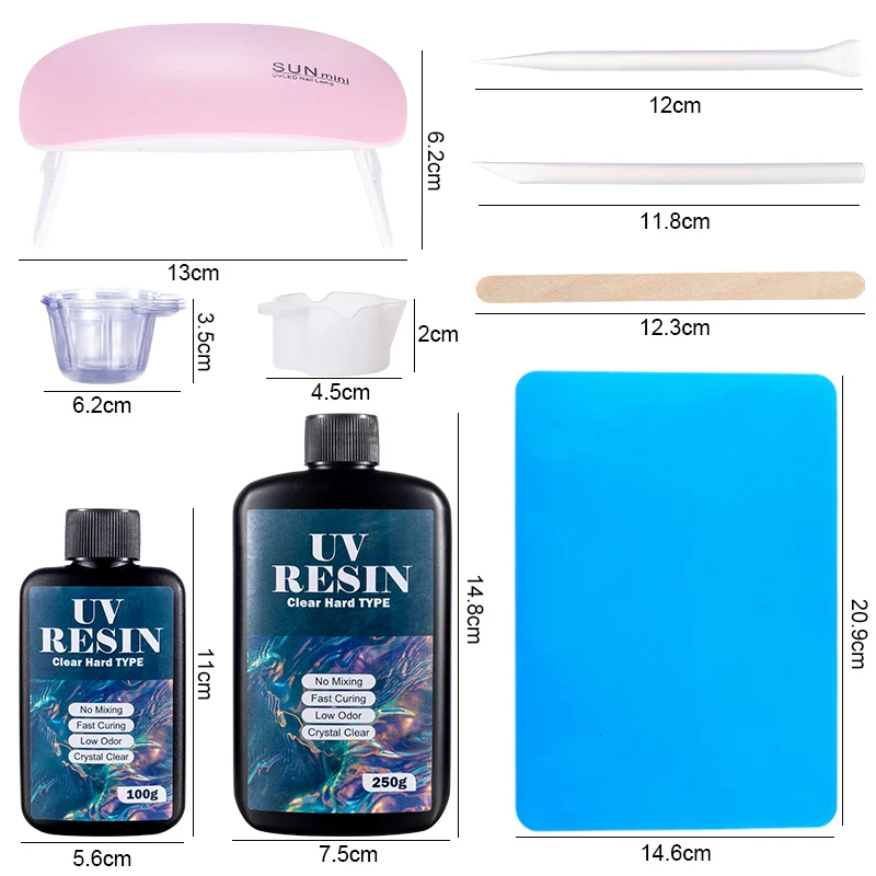 Hard UV Resin Glue Kit Fast Cu - огляд і ціна Resin Art Price
