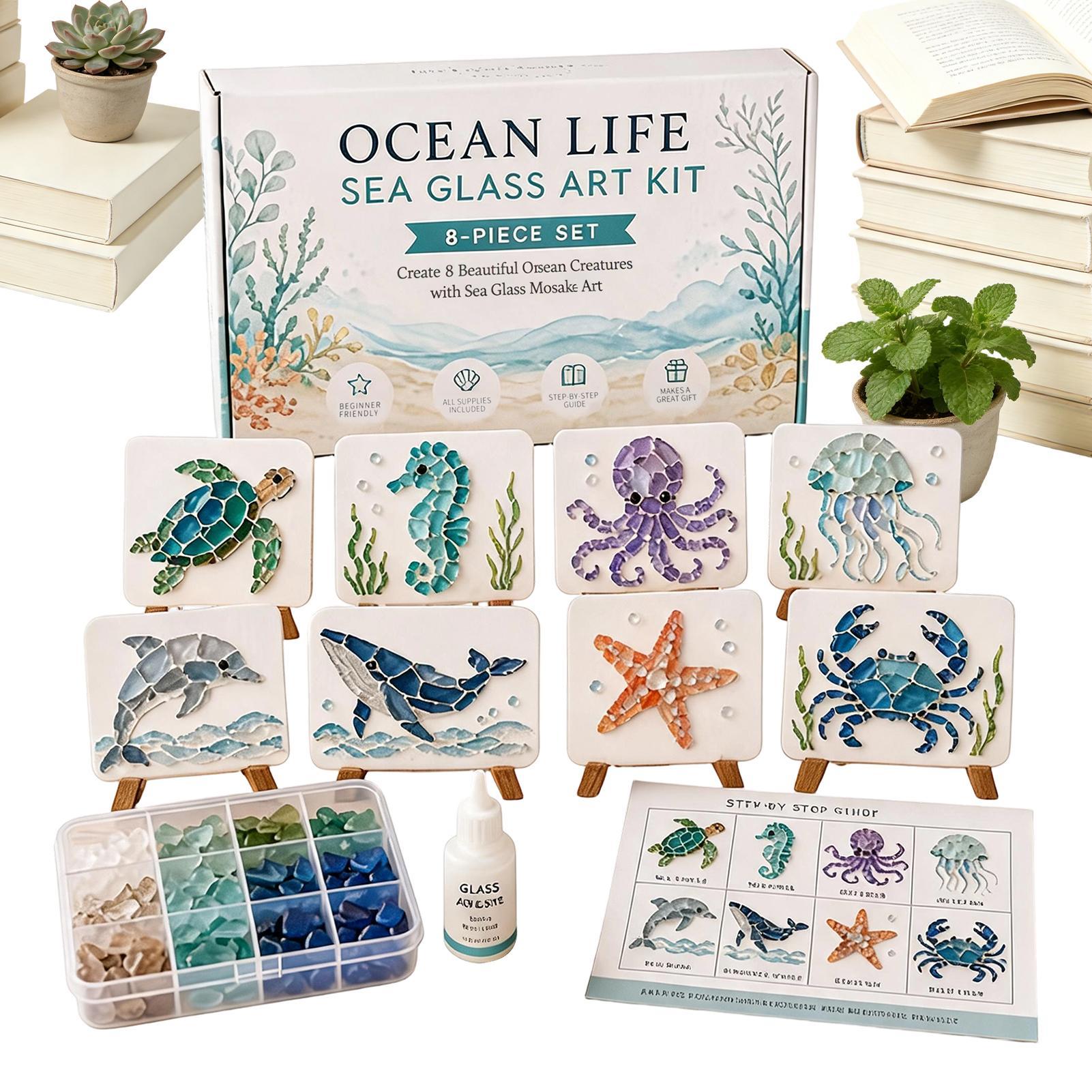 Unfinished DIY Sea Glass Mosai - огляд і ціна Resin Art Ocean