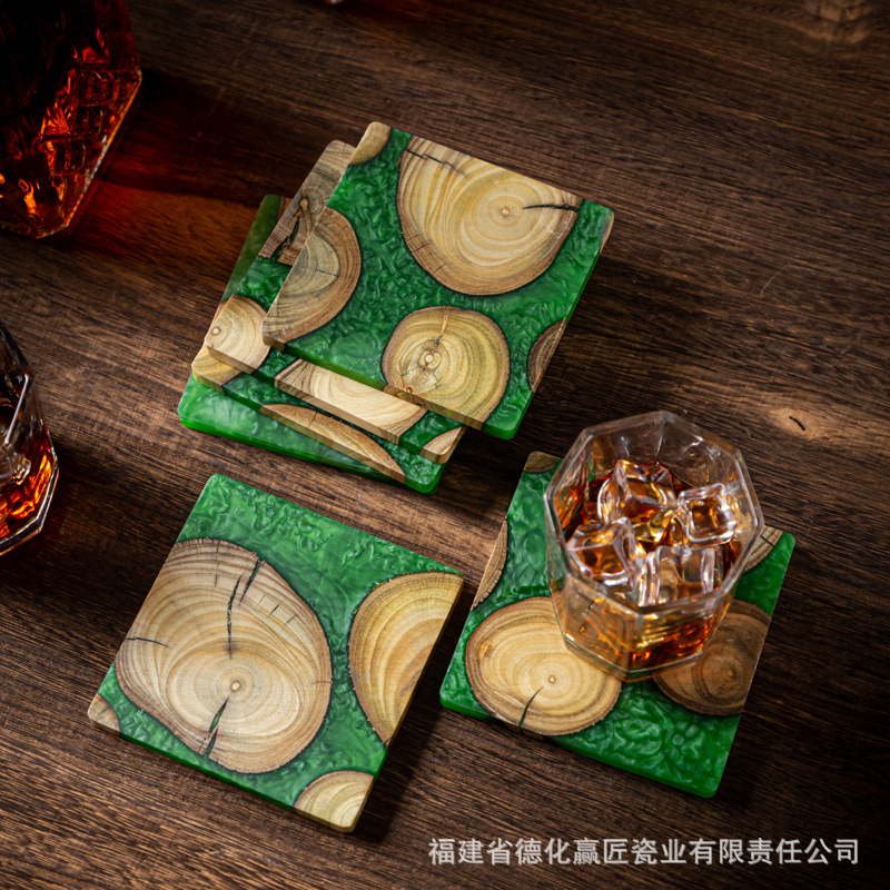 Zen Ink-Art Dry Brew Tea Tray  - огляд і ціна Resin Art Wooden Tray