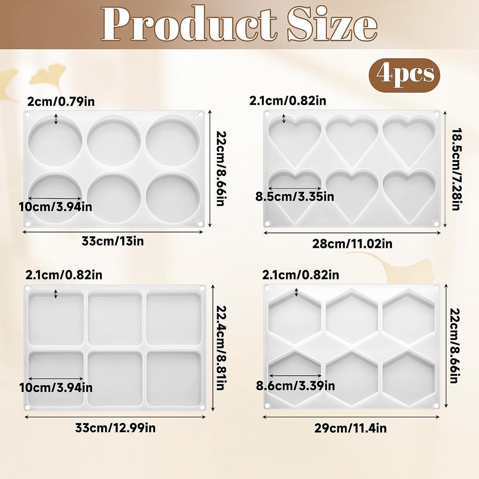 4Pcs Deep Resin Coaster Molds  - огляд і ціна Coaster Mold Square