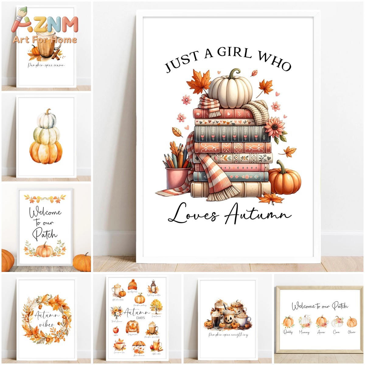 AZNM Watercolor Autumn Books P - огляд і ціна Resin Art Quote