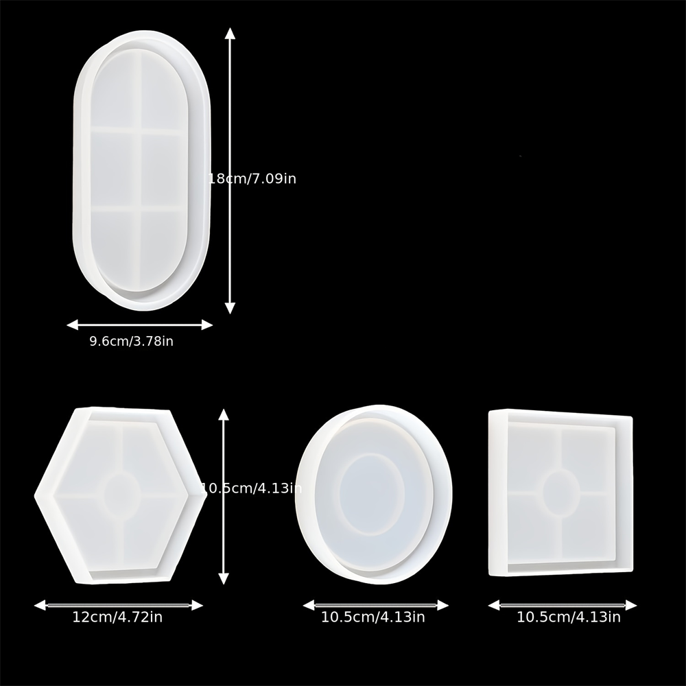 4pcs/Set Storage Tray Coaster  - огляд і ціна Coaster Mold Square