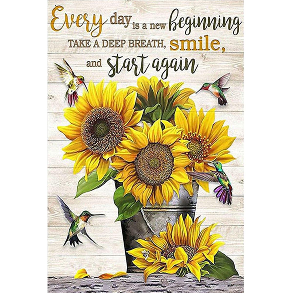 Sunflower Hummingbird With Ins - огляд і ціна Resin Art Quote