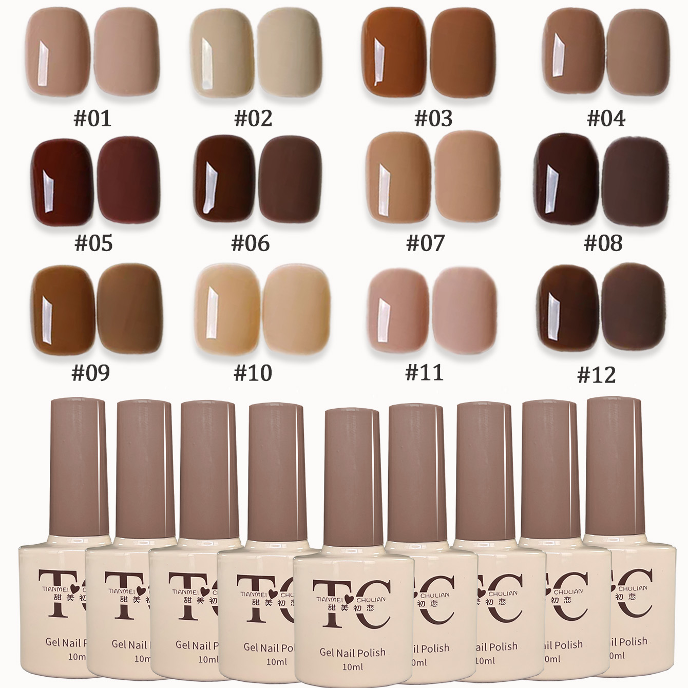 1-12pcs TC Whitening Maillard  - огляд і ціна Resin Art Price