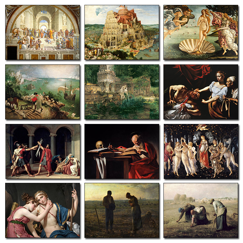 Classic Vintage Famous Paintin - огляд і ціна Resin Art Canvas