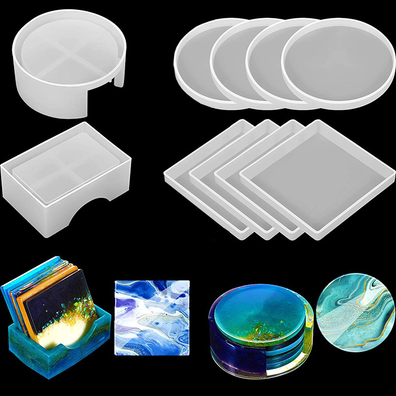 Round Square Coaster Silicone  - огляд і ціна Coaster Mold Square