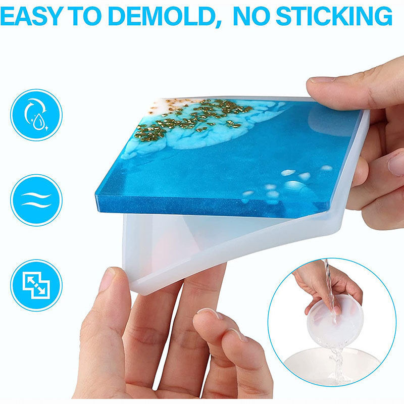 Round Square Coaster Silicone  - огляд і ціна Coaster Mold Square
