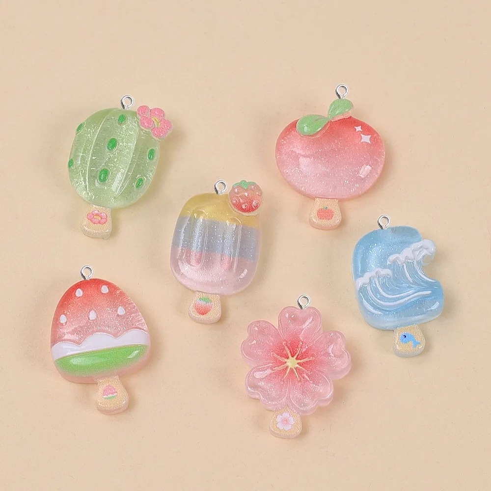 10Pcs Kawaii Summer Popsicle R - огляд і ціна Resin Art Glitter