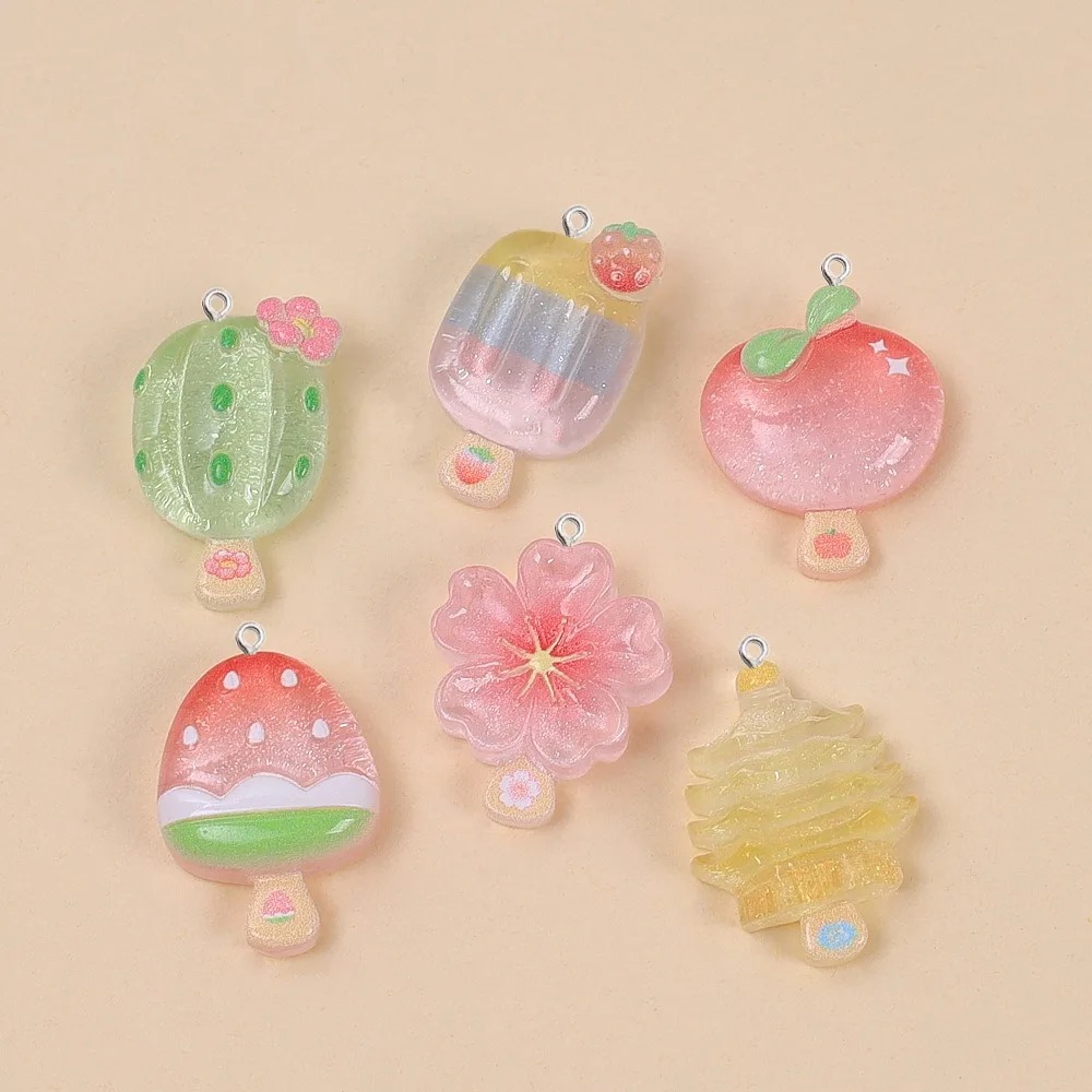 10Pcs Kawaii Summer Popsicle R - огляд і ціна Resin Art Glitter