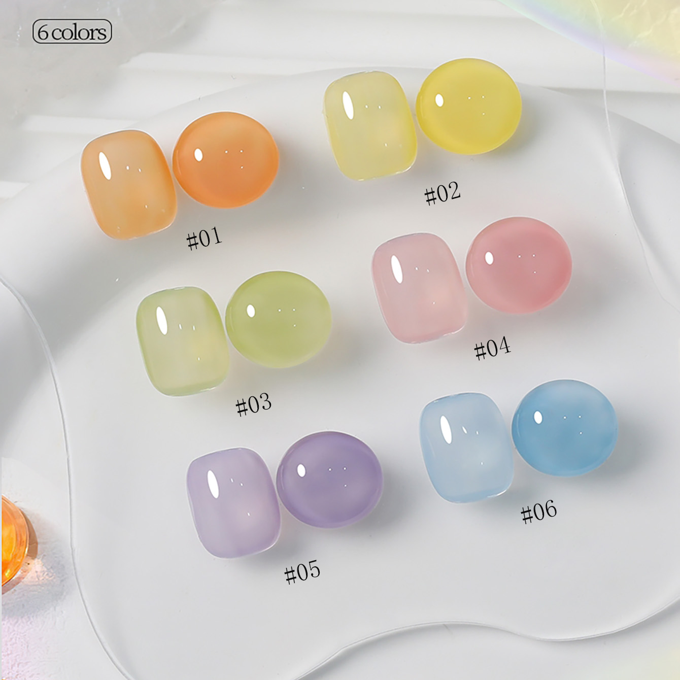 1-6pcs PSK New Macaron Candy O - огляд і ціна Resin Art Price